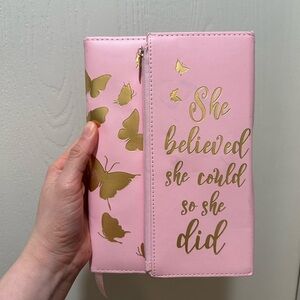 Pink and Gold Butterfly Journal
